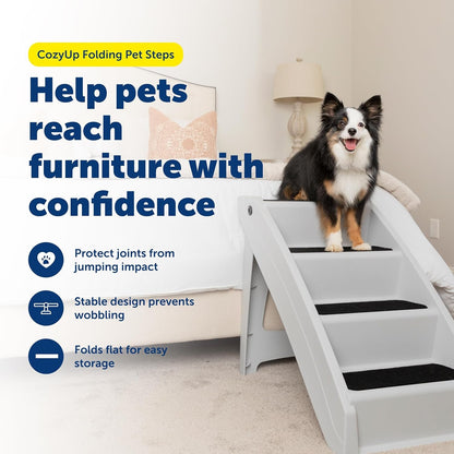 Dog Stairs for Bed Foldable Pet Steps Non Slip Portable 20 25 Inch