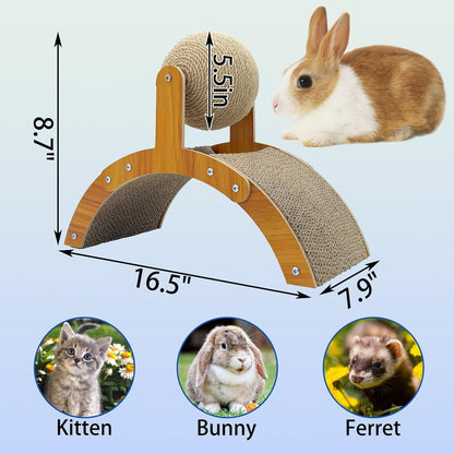 Rabbit Scratching Toy Sisal Ball Cardboard Scratcher for Small Pets