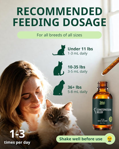 Cat Constipation Relief Drops Natural Digestive Stool Softener 60ml