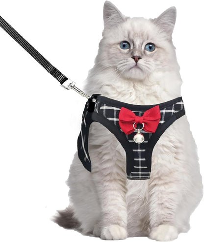 Cat Harness Leash Set Breathable Adjustable Mesh Vest