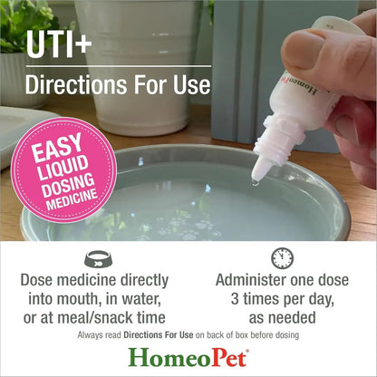 Cat UTI Relief Drops Natural Urinary Tract Support Supplement 15ml