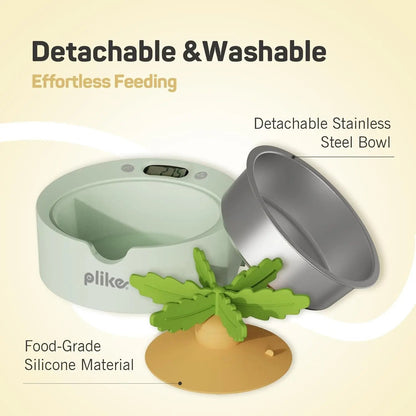 Digital Pet Food Bowl with Scale & Slow Feeder Insert – Cats & Dogs Portion Control