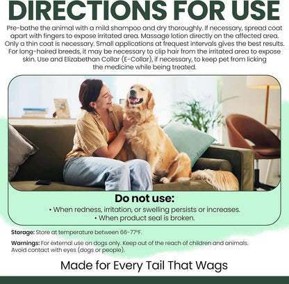 Dog Anti Itch Lotion Relief Skin Irritation Flea Bites USA
