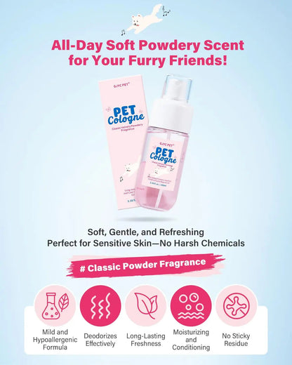 Dog & Cat Cologne Spray Powder Scent Odor Control 3.38oz Travel Size