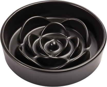 Elevated Ceramic Slow Feeder Dog Bowl 8.6in Heavy Weighted (various colors)