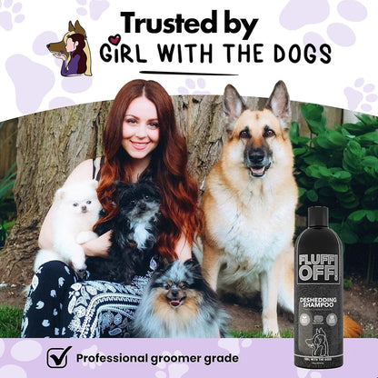 Fluff Off & Nasty Critter Dog Shampoo Set – Deshedding & Deep Clean 16 oz Each