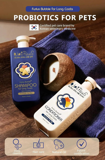 Long Haired Dog Shampoo Conditioner Set Detangling Deshedding Sensitive Skin