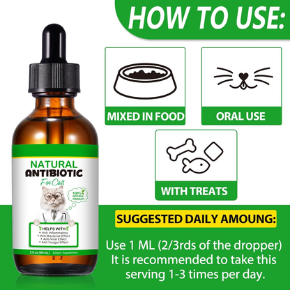 Natural Cat Immune Support Liquid Herbal Remedy Allergy Itch Relief 2oz