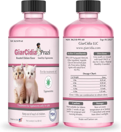 No More Tapeworms Dewormer for Cats & Kittens – 3 mL Dropper Treatment