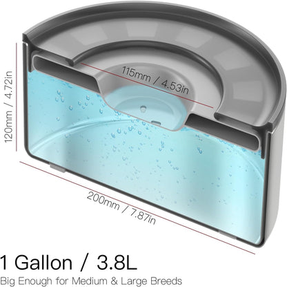 No Spill Dog Water Bowl 1 Gallon Stainless Steel Slow Feeder Non Slip