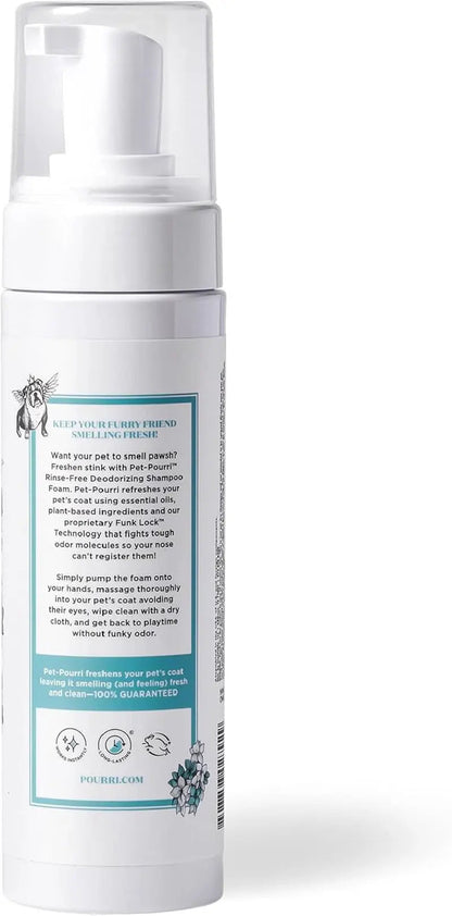Pet Dry Shampoo No Rinse Foam Deodorizing Plant Based Dog Cat Odor