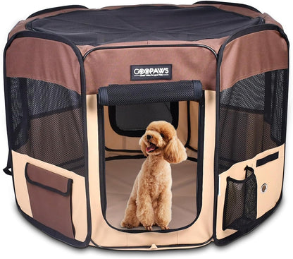 Pop Up Dog Playpen Portable Foldable Pet Exercise Pen Indoor Outdoor Puppy Travel