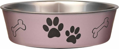 Stainless Steel Dog & Cat Bowl | Spill-Resistant Feeding Bowl (various colors)