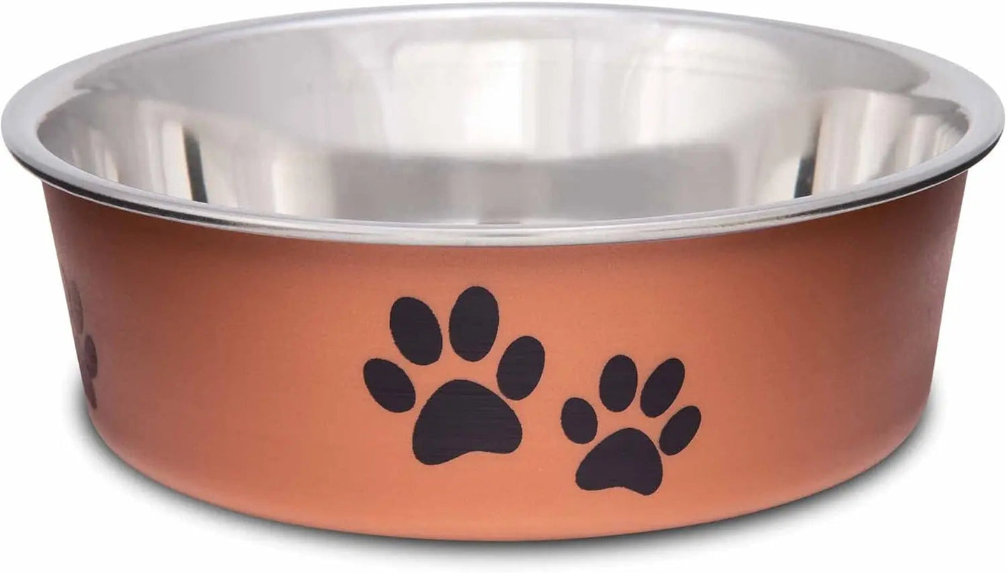 Stainless Steel Dog & Cat Bowl | Spill-Resistant Feeding Bowl (various colors)