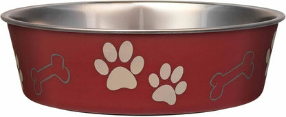 Stainless Steel Dog & Cat Bowl | Spill-Resistant Feeding Bowl (various colors)