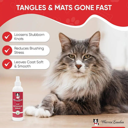 Warren London Fragrance-Free Cat Detangler Spray – Leave-In Conditioner 8oz