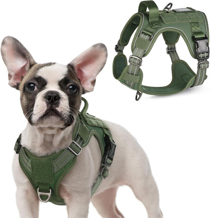 No Pull Tactical Dog Harness Molle Vest Adjustable Medium Large Dogs